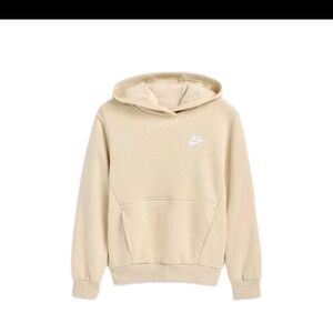 Nike KidsSportswear Club Fleece Pullover Cream XL Hoodie EUC